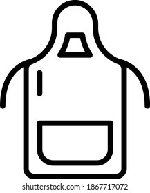 Blacksmith Body Safety Leather Shield Vector Icon Design, Welding equipment and Metal Work Symbol on white background, Construction and Industrial manufacturing Sign, Welder Protective Appron Concept
