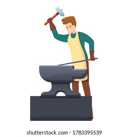 Blacksmith character icon. Cartoon of blacksmith character vector icon for web design isolated on white background