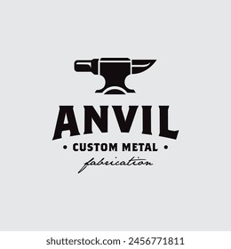 Blacksmith Custom Metal Forge Anvil Foundry Ironwork Logo Design