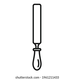 Icono de archivo de herrero. Esquema Icono del vector del archivo de herrero para el diseño web aislado en fondo blanco