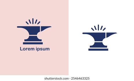 Blacksmith Forgemaster Metalsmith Smith ilustração de design de logotipo único