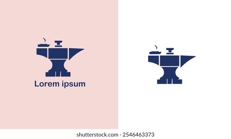 Blacksmith Forgemaster Metalsmith Smith ilustración de diseño de logotipo único