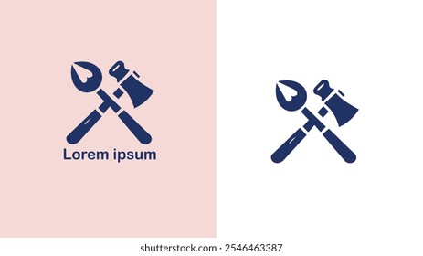 Blacksmith Forgemaster Metalsmith Smith unique logo design illustration