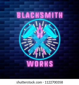 Blacksmith graphic vintage emblem