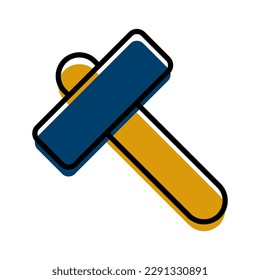 ilustración vectorial de la herramienta de carpintería de martillo herrero