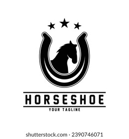 blacksmith horseshoe stable logo vector illustration design. Horseshoe Logo, Cowboy Horse Vector, Icon Design Symbol Template
