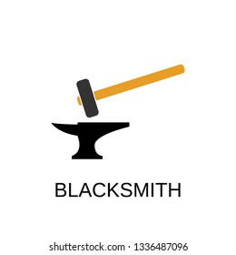 Blacksmith icon. Blacksmith concept symbol design. Stock - Vector illustration can be used for web