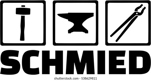 Blacksmith icons - german word