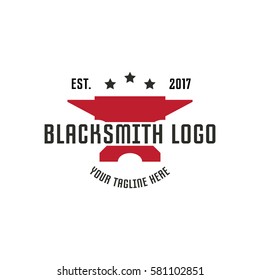 Blacksmith logo design template