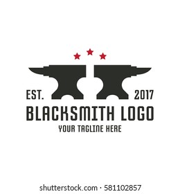 Blacksmith logo design template