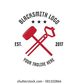 Blacksmith logo design template