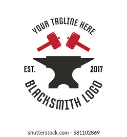 Blacksmith logo design template