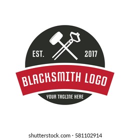 Blacksmith logo design template