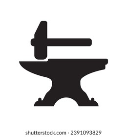 Blacksmith logo icon design vector illustration.