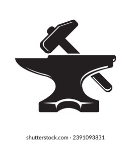 Blacksmith logo icon design vector illustration.