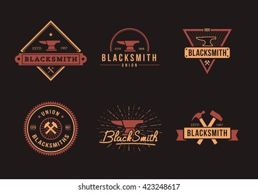Blacksmith logo set