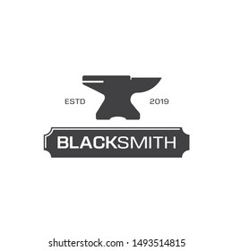 Blacksmith Logo Template Isolated On White Background