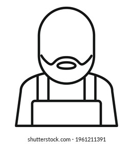 Blacksmith man icon. Outline Blacksmith man vector icon for web design isolated on white background