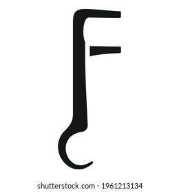 Schmied-Metallstück-Ikone. Einfache Illustration von Blacksmith-Metallstück, Vektorsymbol für Webdesign einzeln auf weißem Hintergrund
