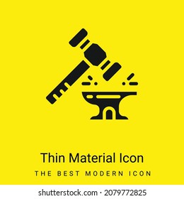 Blacksmith minimal bright yellow material icon