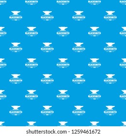 Blacksmith pattern vector seamless blue repeat for any use