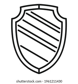 Blacksmith shield icon. Outline Blacksmith shield vector icon for web design isolated on white background