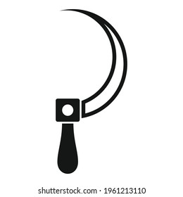Blacksmith sickle icon. Simple illustration of Blacksmith sickle vector icon for web design isolated on white background