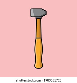 Blacksmith Sledge Hammer Cartoon Vector Icon Illustration