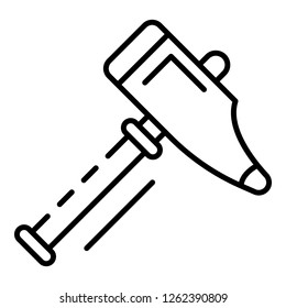 Blacksmith sledge hammer icon. Outline blacksmith sledge hammer vector icon for web design isolated on white background