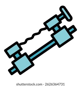 Blacksmith steel tool icon. Outline blacksmith steel tool vector icon color flat isolated