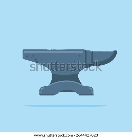 blacksmith tools. anvil illustration in flat style Collection of forging tools signs isolated on white background.