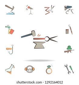 blacksmith tools icon. Detailed set of tools of various profession icons. Premium graphic design. One of the collection icons for websites, web design, mobile app