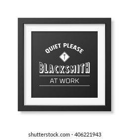 Blacksmith typographical background. 