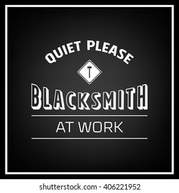 Blacksmith typographical background. 