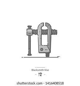 Blacksmith Vise - Line color icon