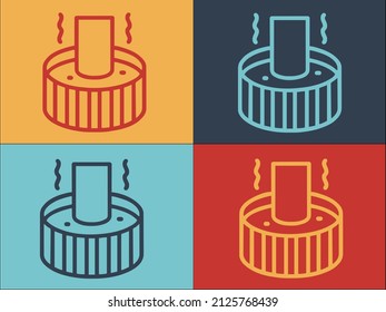 Blacksmith Water Pot Logo Template, Simple Flat Icon of metal,blacksmith,equipment