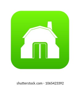 Blacksmith workshop building icon digital green for any design isolated on white vector illustration