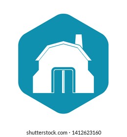Blacksmith workshop building icon in simple style isolated vector illustration
