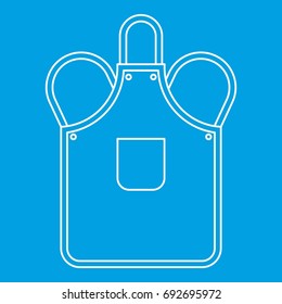 Blacksmiths apron icon blue outline style isolated vector illustration. Thin line sign