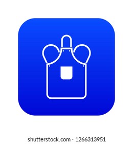 Blacksmiths apron icon digital blue for any design isolated on white vector illustration