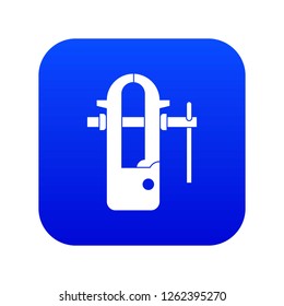 Blacksmiths vice icon digital blue for any design isolated on white vector illustration