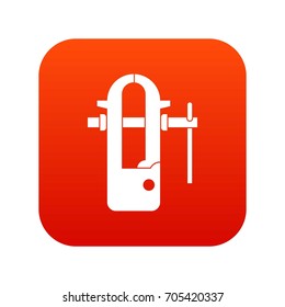 Blacksmiths vice icon digital red for any design isolated on white vector illustration