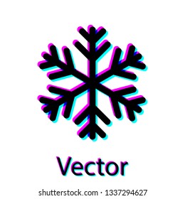 BlackSnowflake icon isolated on white background. Vector Illustration