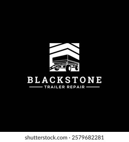 Blackstone Trailer Repair Logo – Modern Monochrome Design
