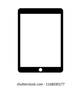 Blackt tablet with white screen icon vector eps10. Tablet empty screen.