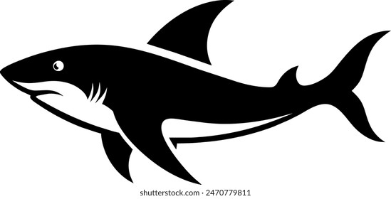          Blacktip shark runs icon vector illustration.
