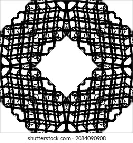 Black-White Abstract Motifs Pattern. Decoration  for Interior, Exterior, Carpet, Textile, Garment, Cloth, Silk, Tile, Plastic, Paper, Wrapping, Wallpaper, Pillow, Sofa, Henna, Background, Ect