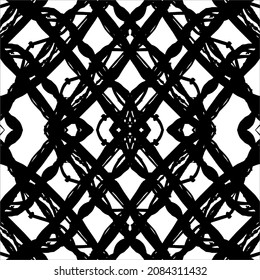 Patrón De Motivos Resumen Blanco-Negro. Decoración de interiores, exteriores, alfombras, textiles, prendas de vestir, tela, seda, mosaico, plástico, papel, envuelto, tapicería, almohada, sofás, henna, fondo, etc.