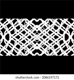 Patrón De Motivos Resumen Blanco-Negro. Decoración de interiores, exteriores, alfombras, textiles, prendas de vestir, tela, seda, mosaico, plástico, papel, envuelto, tapicería, almohada, sofás, fondo, etc.