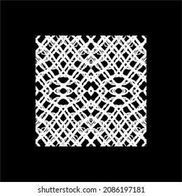 Black-White Abstract Motifs Pattern. Decoration for Interior, Exterior, Carpet, Textile, Garment, Cloth, Silk, Tile, Plastic, Paper, Wrapping, Wallpaper, Pillow, Sofa, Background, Ect